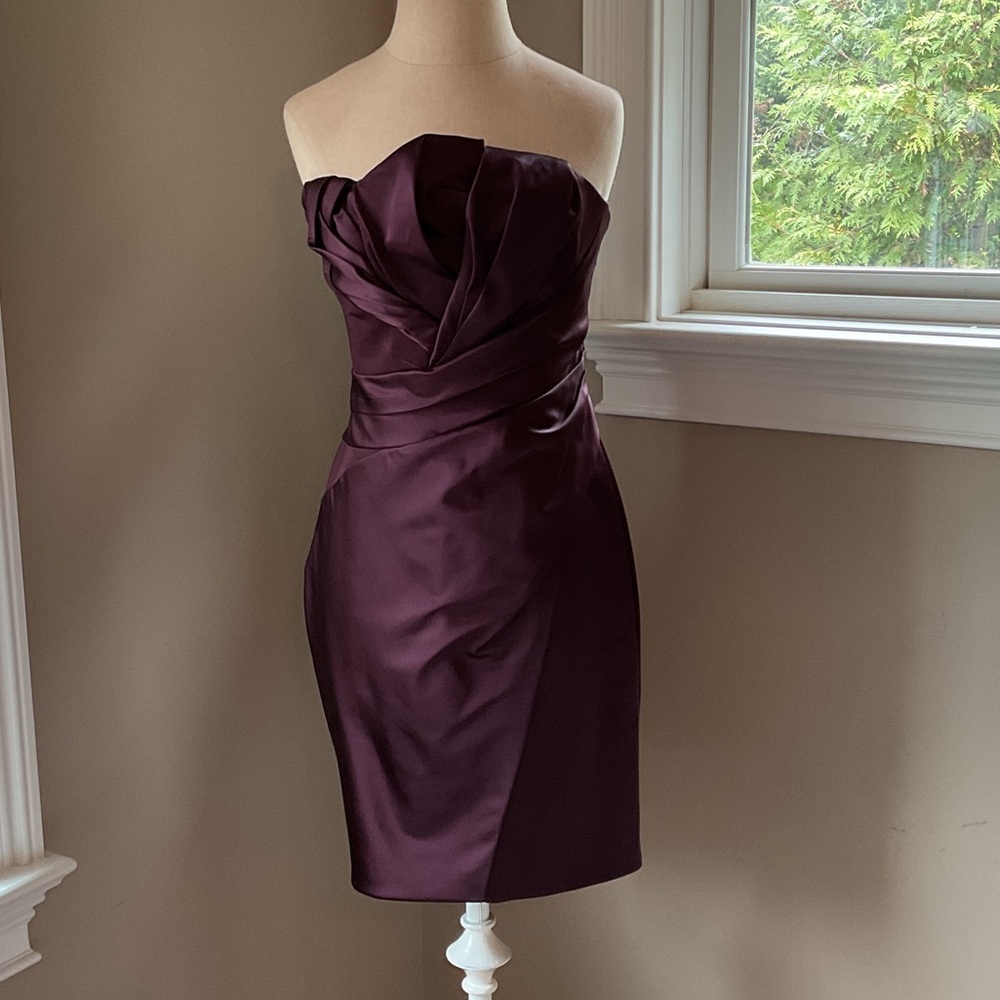 Karen Millen Deep Plum Strapless Dress